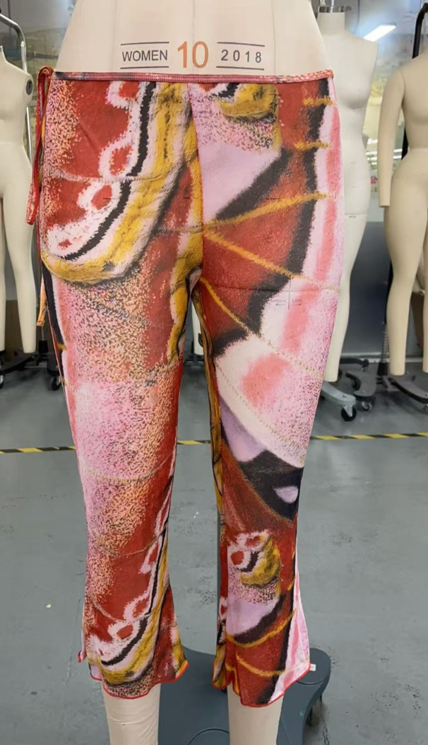 Butterfly pants -red